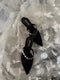 Crystal Embedded Slid On Pointy Toe Heel